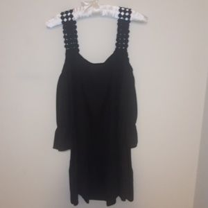 Cold shoulder bell sleeve blouse